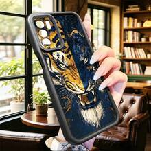 1个时尚炫酷双色虎眼石阶梯喷砂手机壳，兼容安卓手机Galaxy S26 Ultra、S25 Ultra、S24 Ultra、S23 Ultra、A57/A37/A14/A15/A52/A53/A54/A55/Note 13/Note 14 Pro/荣耀，防摔、防指纹、防震 - 黑色 - 查看 4
