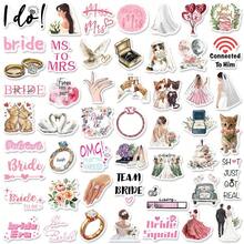 SCXXBSW 50PCS Wedding Season Stickers, Wedding Element Stickers, DIY Decorative Stickers. Perfect For Decorating Phones, Tablets, Laptops, Water Bottles, Suitcases And All Kinds Of Items. - Multicolor - View 9