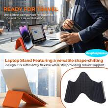 Suporte de Telefone Flexível e Dobrável, Suporte de Telefone Portátil Multifuncional, Suporte de Telefone para Mesa, Suporte de Telefone Relaxado, Adequado para Telefones, Tablets, Laptops - Multicolorido - Visão 4
