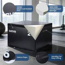 Versatilidad profesional para entrenamiento en casa - Caja pliométrica apilable de espuma suave - Alturas ajustables (6, 12, 20 pulgadas) - Fuerza, HIIT, saltos y agilidad - 6 pulgadas - Ver 5