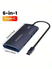 Niutoubird 6-i-1 multifunktionskortläsare | USB-adapter för höghastighetsdataöverföring | Kompatibel med typ-C/SD/TF/XD/CF/M2-kort | Plug and Play, inget batteri krävs, lämplig för kameror och datorer - Multifärgad - Visa 8