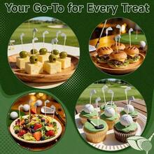 Golf Cocktail Picks, 4.7 IN Fancy Toothpicks For Appetizers, Wooden Fruit Skewers Bamboo Food Sticks For Sandwich, Masters Golf Themed Party Decorations Supplies Drinks Decor Charcuterie Accessories - Xem 7