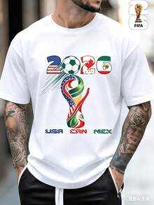 Officially Licensed FIFA World Cup 2026 T-Shirts Featuring National Flags, Made With High-Quality Fabric. These Casual Short-Sleeve T-Shirts Are Perfe - 白色 - 查看 1