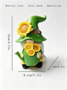 1 pieza Decoración de jardín para ancianos con girasol de resina, escultura enana de resina, adecuada para Navidad, Halloween, Acción de Gracias, Día de San Valentín y otras festividades, también aplicable para jardín, patio, restaurante, estantería, sala de estar, entrada y otros espacios - Multicolor - Ver 8