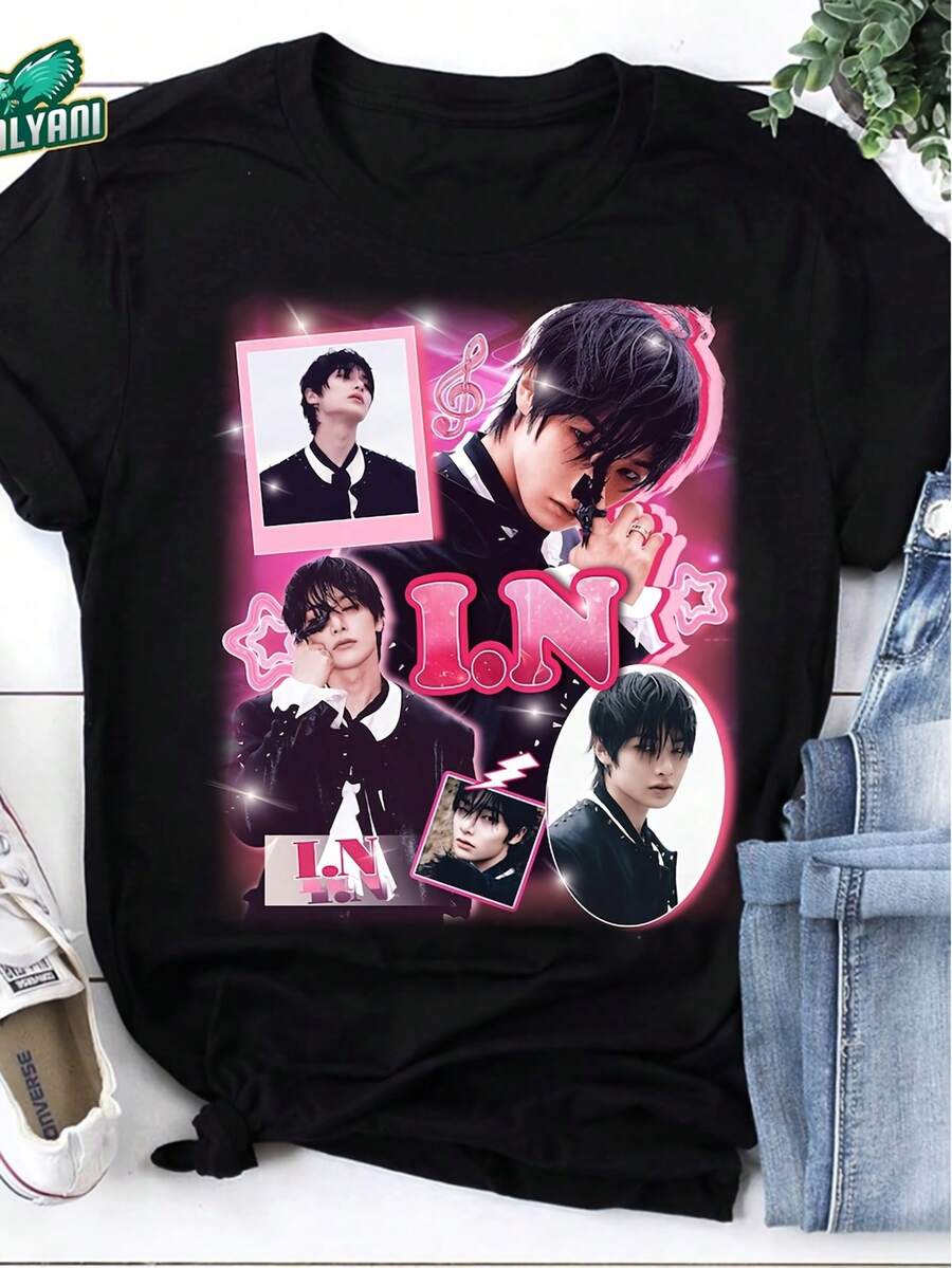 Camiseta retro unisex casual, estampada, cómoda, versátil y de secado rápido, ropa para conciertos de  con diseño exterior transpirable y elegante, deportes 3D, Día de San Valentín, Pascua, estilo para papá.playeras de hombre playeras oversize de mujer y2k camisa de mujer camisa blusa casual mujer blusa elegante mujer ofertas - Negro - Ver 1