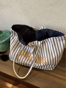 Backpacking & Camping Storage Bags - Black Bag With Large Gold Letter Stripes - View 5