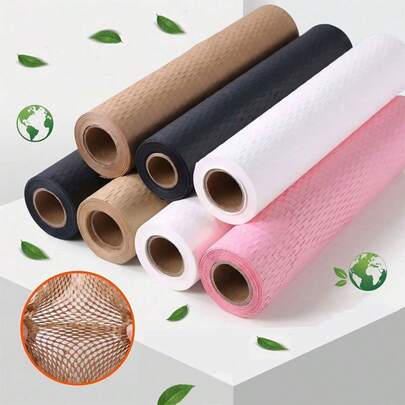 1PC Floral Packaging Honeycomb Paper, Cushioning Collision-Proof Gift Packaging Kraft Paper, Shock-Absorbing Filler Paper ,Honeycomb Packing Paper,Cosmetics Mesh Shockproof Cushioning Honeycomb Paper, Packaging Paper, Honeycomb Kraft Paper,Grid Paper. Gift Bouquet Fresh Flower Holiday Wrapping Paper, Ceramic Glass Bottle Protective Filling Cushioning Kraft Paper