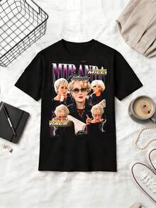 Devil Wears  Miranda Priestly Collage T-shirt, Kläder för filmfans - Svart - Visa 6