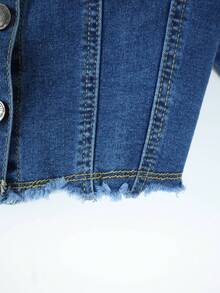Chamarra Denim Crop Lavado Medio |   Look Urbano Casual Esencial - Azul Mezclilla 4NZY08 - Ver 8
