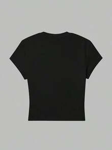 Camiseta Holgada de Mujer con Estampado de California - Diseño Vintage 1776 Los Ángeles, Tela Suave y Elástica, Cuello Redondo, Manga Corta, Lavable a Máquina, Estilo Casual de Verano, Elasticidad Media, Estilo Cómodo, 100% Algodón - Negro - Ver 4