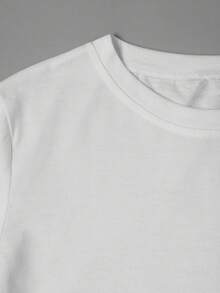 Printed T-Shirt With Mental Health Theme, Casual Short-Sleeved Round Neck Top, Women's Clothing For All Seasons - Unisex Loose Cotton Short-Sleeved Round Neck Urban Vintage Style T-Shirt. - 白色 - 查看 3