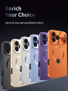 [High Protection Magnetic Anti-Peep Phone Case] Integrated Privacy Screen | Anti-Drop Protective Case | Compatible With IPhone 17 Pro Max/17/16/15/14/13/12 Series And More | Professional Security Design, Perfect For Holiday Gifts, Boyfriend Gifts And Birthday Gifts, Anti-Peep Design Glass Phone Case - Orange - View 9