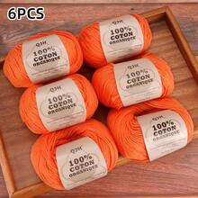 QJH Bộ 6 cuộn len chất lượng cao, mềm mại và ấm áp, bộ len tự đan, thích hợp cho mọi dự án thủ công móc và đan, tự đan áo len, mũ, khăn quàng cổ, khăn choàng. - Bộ sợi bông - Xem 22