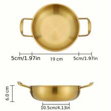 1pc Stainless Steel Golden Ramen Pot, Hot Pot, Soup Pot, Crayfish Seafood Kitchen Cookware, Kitchenware, Restaurant Supplies - View 4