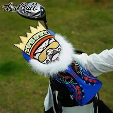 WUDAY King Shaped Golf Club Head Cover, Made Of Synthetic Material With Crown And Beard, Suitable For Golf Clubs, Blue Color - Multicolor - View 7