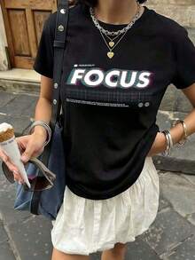 Camiseta Oversize Vintage con Estampado de Letras de Nevada para Mujer, Estilo Retro Y2K con Estampado Desgastado, Corte Holgado, Manga Corta, Cuello Redondo, Camiseta Casual de Algodón con Estética Streetwear de los 90, Tallas Grandes para Uso Diario de Verano, Ropa de Moda Mexicana para Mujer, Ropa Fresca de Verano. - Negro - Ver 1