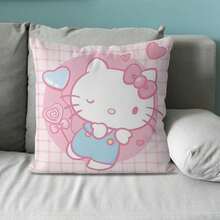 Vỏ gối tựa Sanrio Hello Kitty họa tiết caro pastel, với nền hồng ngọt ngào và nhân vật cầm bóng bay hình trái tim. Được làm từ vải mềm, bền với hình in sống động, chống phai màu, những vỏ gối này mang lại vẻ vui tươi, quyến rũ cho không gian sống, phòng ngủ hoặc các buổi tiệc theo chủ đề. - Nhiều kiểu dáng - Xem 6