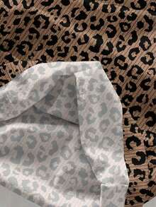 Pantalones Largos Para Mujer Con Estampado De Leopardo Y Cordón De Ajuste - Blanco 2 - Ver 5