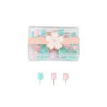 Candy Color Square Plastic Push Pins Softwood Photo Wall Nails Decorative Thumbtacks For Photo Display - Mixed Colors - View 6