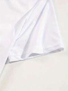 Camiseta de manga corta con cuello redondo para mujer, estilo retro de vacaciones, nueva colección 2026, para compras informales, regalos de vacaciones, reuniones con amigos, fiestas deúsica y atuendos de vacaciones. - Blanco - Ver 4