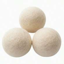 1 Set 3pcs Wool Dryer Balls With Storage Bag, Reusable Natural Fabric Softener, Anti-Tangle Anti-Wrinkle, Accelerate Drying, Reduce Static And Lint, Keep Clothes Fluffy And Fresh, Laundry Essential, Suitable For All Fabrics - Dry Wool Balls - View 12