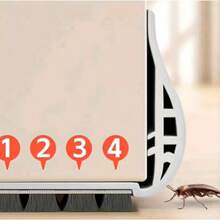Striscia di tenuta regolabile per fessure delle porte, striscia di tenuta per fessure delle porte della camera da letto, striscia di tenuta termoisolante e antivento, accessori per porte di casa e camera da letto, ferramenta per porte di casa. - marrone - Visualizzare 5