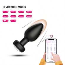 Vibrating Butt Plug APP Silicone Anal Butt Plugs Vibrator Prostate Massager 10 Vibration Modes Rechargeable Adult Sex Toys For Men Women  Couples - APP - View 5