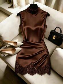 Women Plus Size Sports Dresses - Brown - View 12