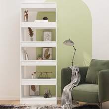 vidaXL Bücherregal/Raumteiler Weiß 60x30x166 cm Holzwerkstoff Wohnzimmer- und Arbeitszimmermöbel, Wohnzimmerschränke und Bücherregale, Möbeldekorationen, Vitrine für Figuren und Sammlerstücke - Weiss - Übersicht 2