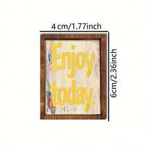 Decoración de pared de restaurante de estilo retro con marco de madera, decoración de pared de estilo industrial vintage con texto inspirador en inglés. - No rendirse nunca - Ver 8