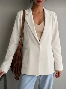 Women Blazers - White - View 2