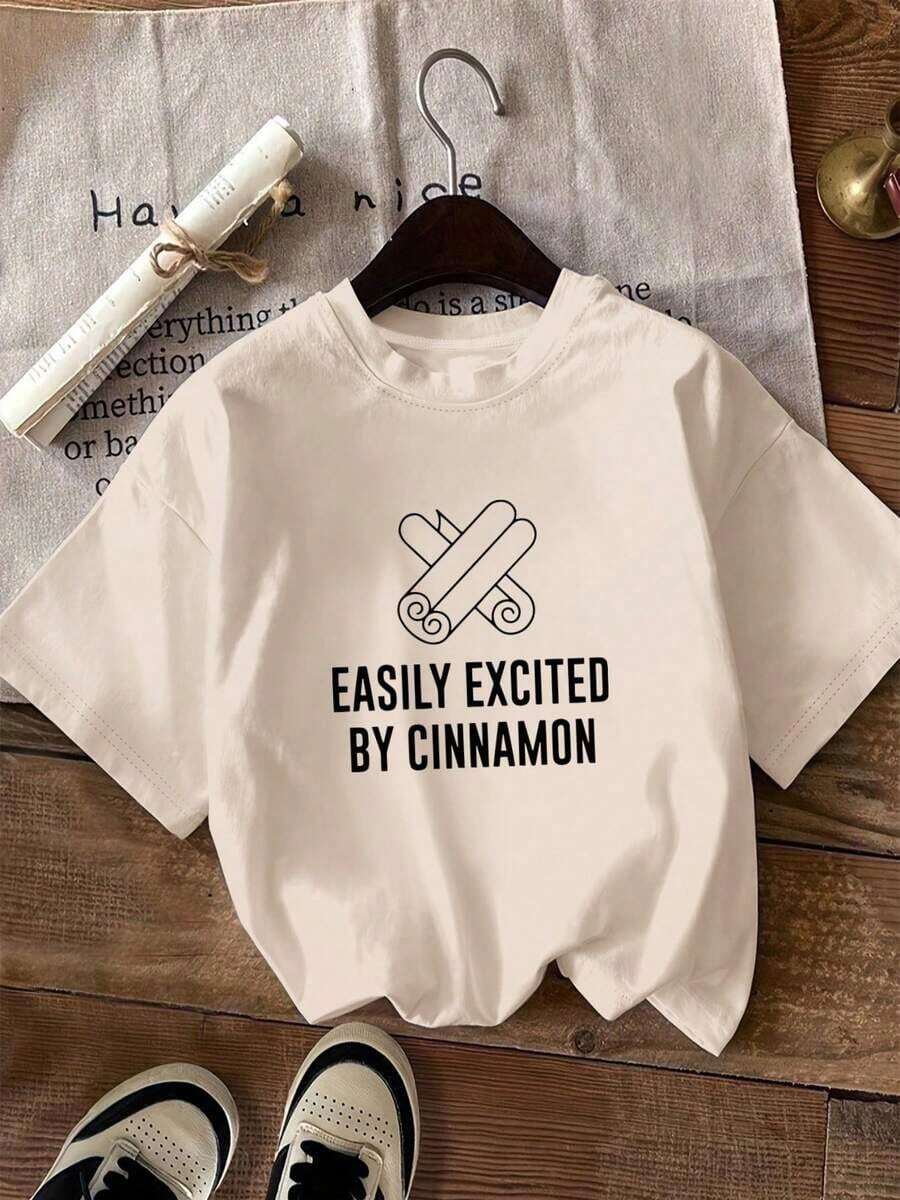 Camiseta de manga corta para mujer con estampado - Camiseta unisex de algodón, holgada, cómoda, estilo vintage urbano. - Albaricoque - Ver 1