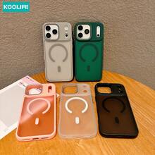 Koolife 1 Stück waldgrüne magnetische Handyhülle, PC+TPU hautfreundliche matte Hülle mit personalisiertem Rahmendesign & großer Kameraausschnitt, stoßfeste sturzsichere Schutzhülle, kompatibel mit Apple 17/17pro/17promax/17Air/16/15/14/13/12/11/Galaxy S25/S24/S23/S22 - Grüne Berge - Übersicht 7