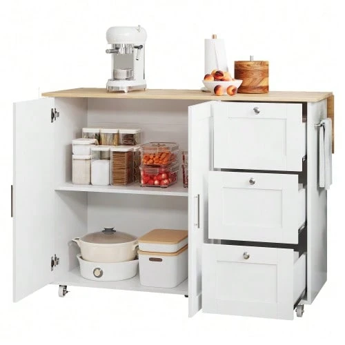 Storage Islands & Carts - White+Natural - View 1