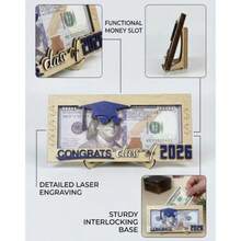 Kẹp quà tặng tốt nghiệp khắc tên cá nhân, Kẹp đựng thiệp tốt nghiệp kiêm kẹp tiền, Quà tặng tốt nghiệp năm 2026, Quà tặng sinh viên năm cuối, Quà tặng tốt nghiệp đại học - Hộp quà kỷ niệm tốt nghiệp - Xem 5