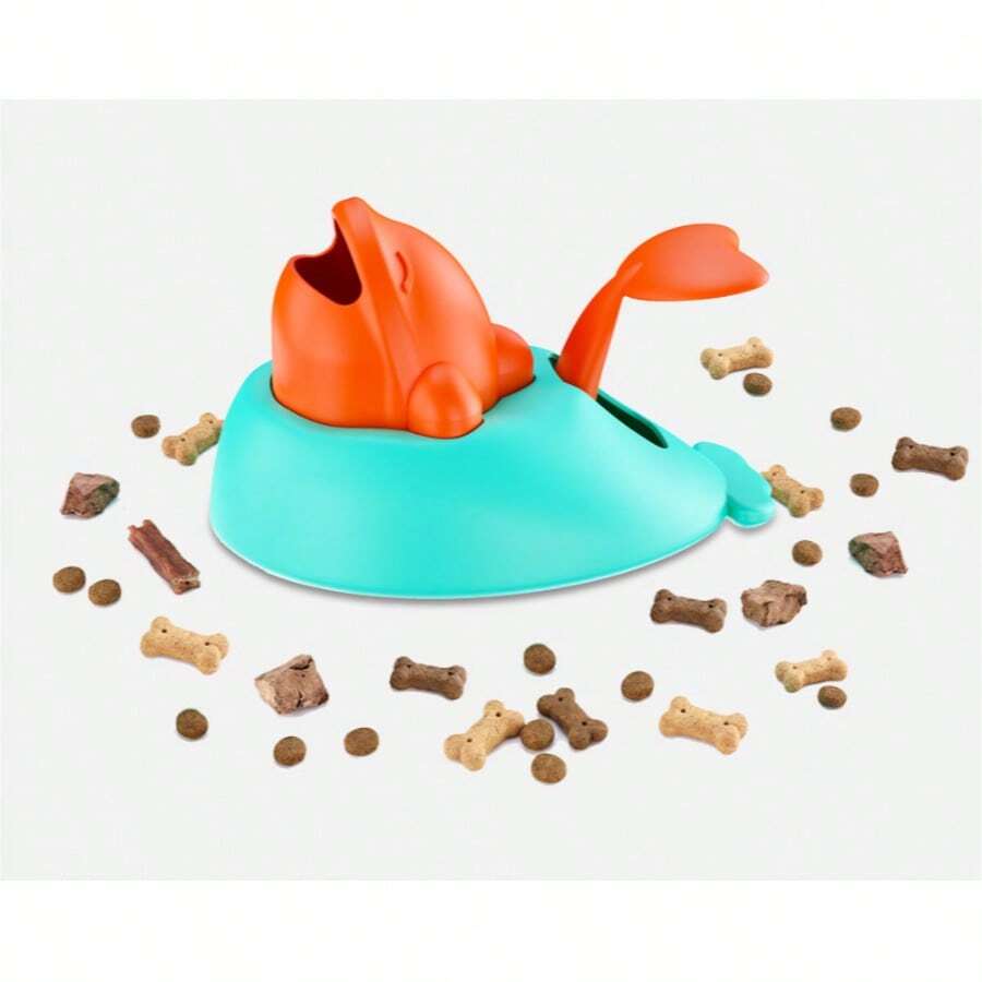 Đồ chơi phân phát thức ăn hình cá cho mèo/chó, đồ ăn chậm tương tác, đồ chơi giải đố giúp giảm nhàm chán, đồ chơi ăn vặt thú vị cho thú cưng.