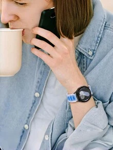 Tương thích với Samsung Galaxy Watch 7/6/5/4 40mm 44mm/Watch 6 Classic 43mm 47mm/Watch 5 Pro 45mm/Watch 4 Classic/Active 2, Dây đeo thể thao silicon mềm 20mm dành cho cả nam và nữ - 20mm - Xem 5