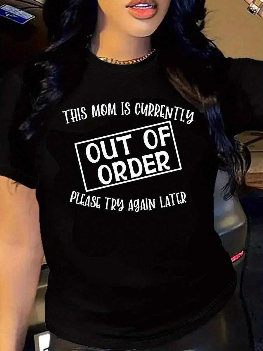 Camiseta Drtidara Mamá Talla Grande - "Esta Mamá No Es Normal Ahora" - Camiseta de Talla Grande con Letras en Rosa Fuerte, Humor de Crianza, Blusa Casual Lavable a Máquina, Regalo para Mamá de Hija o Hijo, Ropa Drtidara Mujeres