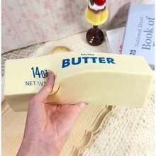 1pc Extra-Large Size Large Slow Rising Squishy,Sticky Butter Sticks Squeeze Toy,Valentine's Day Gift,Party Favor Gift (9.5in 14oz Butter Squishy) - 派對玩具 - 查看 4