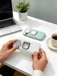 1 Set Home Life Latch Lock, Mini Fashionable Self-Adhesive Door Latch, Child Safety Door Pull Lock Set, Creative Design, Made Of ABS Plastic, Suitable For All Seasons, Fit For Toddlers And Children, Applicable To Refrigerator, Cabinet, Drawer, Wardrobe, Freezer, Door, Daily Necessity - Thickened Upgraded Version - View 5