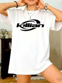 Camiseta de algodón con estampado gráfico de Ian para mujer, de manga corta, estilo casual de verano, cuello redondo, ideal como regalo para ella. Son excelentes regalos para amigos y familiares. Camisetas 100% algodón con un diseño juvenil y moderno de alta calidad. - Blanco - Ver 8