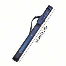 A Billiard Stick Storage Box, Durable Double Hole Table Club Holder, Portable Protective PU Bag, Billiard Accessories - Black Crocodile Pattern - View 2