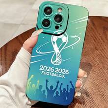 1个2026年世界杯奖杯图案手机壳，是送给足球迷的完美复活节礼物。这款手机壳采用柔软触感的防摔TPU材质，印有足球图案和天使眼，适用于 17、16 Pro Max、16 Pro、16、15 Pro Max、14 Pro Max / Galaxy S25系列、A16 / Honor X6A、X7B、X8B / 13C、Note 13等机型。这款世界杯纪念手机壳设计独特时尚，无论是作为礼物还是自用都非常合适。 - 黑色 - 查看 2