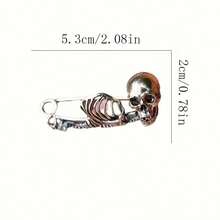 Vintage Women Skull Brooch, Alloy Lapel Pin For Scarf Neckline Decoration, Perfect Halloween Accessory & Gift - Multiple Styles - View 10