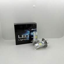 Bộ 2 bóng đèn pha LED H7 cho ô tô - Ánh sáng trắng siêu sáng 6000K, tương thích với điện áp 12V/24V, điều chỉnh độ chiếu xa/gần, đèn chạy ban ngày tự động, tăng cường khả năng quan sát và an toàn, nâng cấp hệ thống chiếu sáng xe, thiết kế bóng đèn thời trang, cấu trúc bóng đèn bền bỉ, không cần pin. - 2 chiếc - Xem 14
