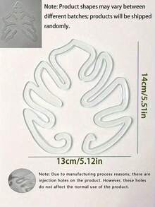 3pcs Plant Stem Support Racks, Turtle Leaf Shaped Plant Support Racks, Stabilizers Clips, Monstera Leaf Shaped Plant Support Racks, Suitable For Indoor And Outdoor Plant Growth, Unique And Beautiful Plant Stands, Can Keep Plant Stems And Roots Upright, Suitable For Indoor And Outdoor Climbing Plants - Clear - View 8