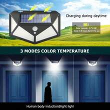 1/2pcs 100/468pcs LED Solar Outdoor Lights, Automatic Sensor Charging, Garden Home Camping Emergency Lighting - Solar Wall Lamp - View 7