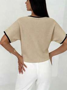 Cárdigan delgado de mujer con contraste de color retro, adecuado para salidas, estilo callejero, aeropuerto, vacaciones en la playa, viajes al trabajo, fiestas de boda, festivales, estilo bohemio, romántico y elegante - Multicolor 2 - Ver 7
