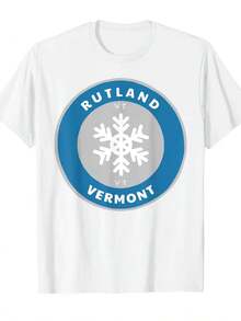 Copos de nieve que simbolizan la belleza invernal de Rutland Vermont y transmiten una sensación de calma y frescura camisetas de mujer 100% algodón cómodas y resistentes para el uso diario en climas fríos y cálidos - Multicolor - Ver 9