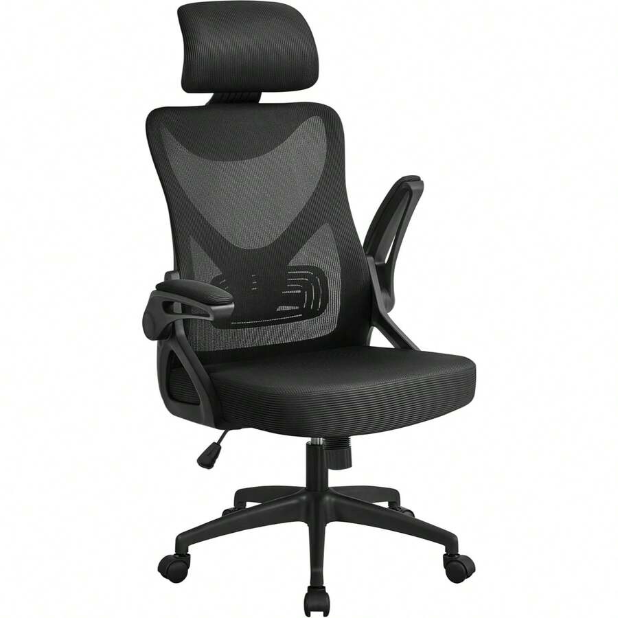 Ergonomic Office Chair, High Back Desk Chair With Headrest And Flip-Up Armrest Lumbar Support For Home Office Meeting Room Study - Style Type as Pic - View 1